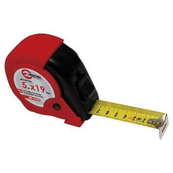 Рулетка с металлическим полотном 10 м x 25 мм, три стопора полотна INTERTOOL MT-0110 MT-0110 фото
