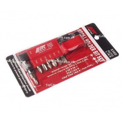 Набір біт1/4" SL,PH,PZ +Г-обладнання Біт-вставок 1/4" DR PH1, PH2, PH3, PZ1, PZ2, PZ4, SL7р.перех 8од. 5360 JTC 5360 JTC фото
