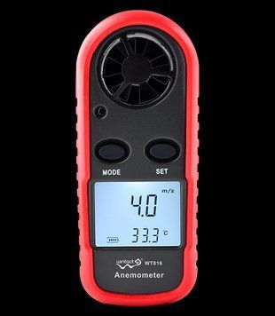Анемометр цифровой 0,1-30м/с, -10-45&deg;C WINTACT WT816 WT816 фото
