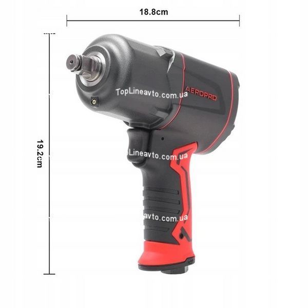 Пневмогайковерт 1/2" (850N/m, max 1350N/m; 7800об/хв) AEROPRO A315 A315 фото