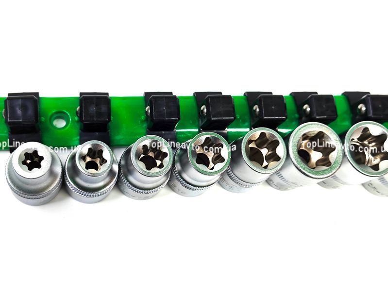 Набір головок 1/2" TORX E8-E24 на планці 8 од. Aeroforce AE-M0108-2 AE-M0108-2 фото