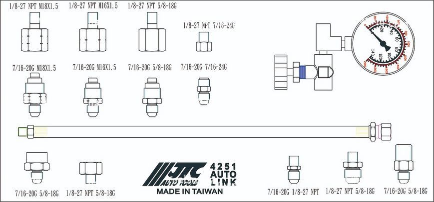 Тестер давления масла ГУР 4251 JTC 4251 JTC фото