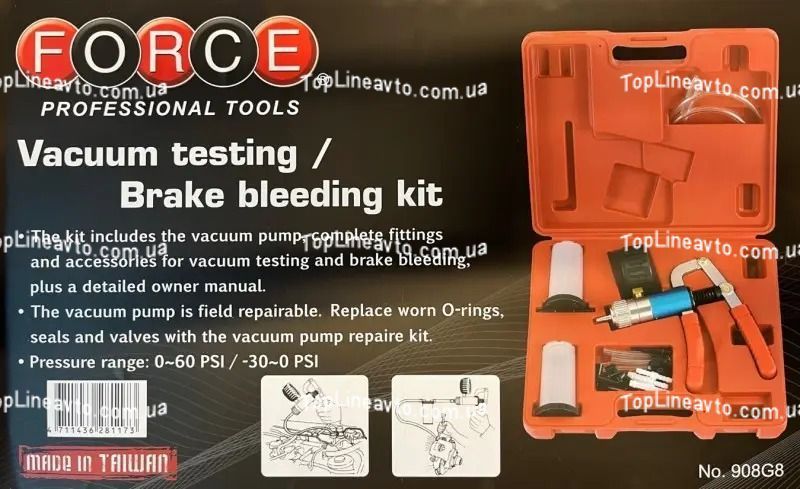 Набор для проверки давления и герметичности 8 ед. Force 908G8 908G8 F фото