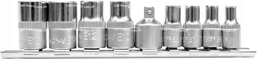 Набор торцевых головок ТОRХ 1/4" Е5-Е16 YATO YT-0520 YT-0520 фото