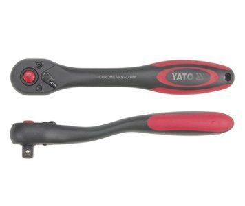 Трещотка 1/4", 72 зуб., CrV, 2-х комп. рук.YATO YT-0293 YT-0293 фото