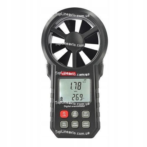 Анемометр крыльчатый USB, Bluetooth 0,3-30м/с, -10-45&deg;C WINTACT WT87B WT87B фото