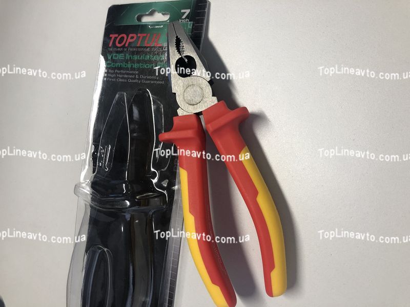 Пассатижи электричество 7" 1000V VDE TOPTUL DGCA2207 DGCA2207 фото