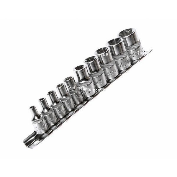 Набір торцевих головок TORX 1/4" і 3/8" Е4-Е18 10од. 3901 JTC 3901 JTC фото