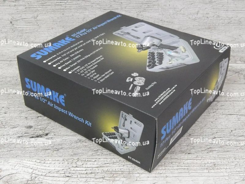Гайковерт пневматический с набором инструмента SUMAKE ST-5540K ST-5540K фото