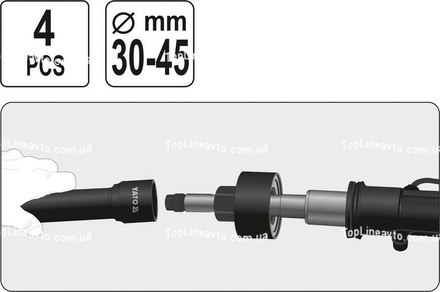 Набір ключів для кермових тяг YATO YT-06155 YT-06155 фото