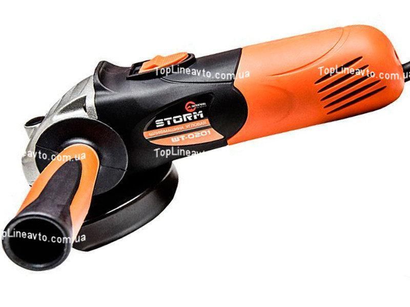 Шліфмашина кутова STORM, 500 Вт, 115 мм, 11000 об./хв, датчик зносу щіток INTERTOOL WT-0201 WT-0201 фото