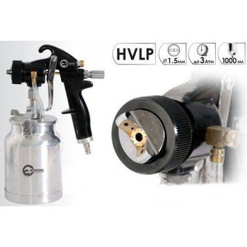 Краскопульт HVLP BLACK PROF 1,5 мм INTERTOOL PT-0214 PT-0214 фото