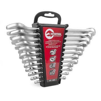 Набір ключів комбінованих дюймових 12 од 1/4"-15/16" INTERTOOL HT-1303 HT-1303 фото