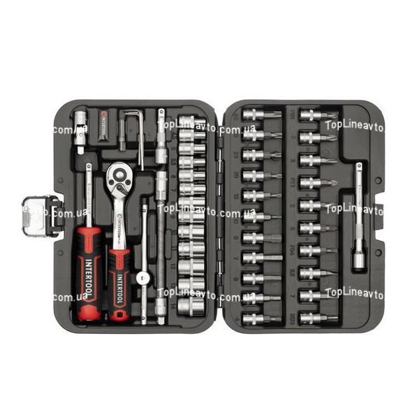 Набір інструментів 46 од. STORM, 1/4", Сr-V INTERTOOL ET-8046 ET-8046 фото