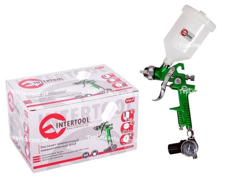 Краскопульт HVLP 1,3 мм INTERTOOL PT-0102 PT-0102 фото