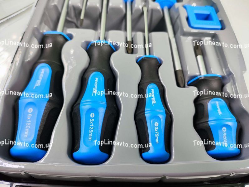 Набір викруток професійних у кейсі 7 од. з намагнічувачем Profline 63108 63108 фото