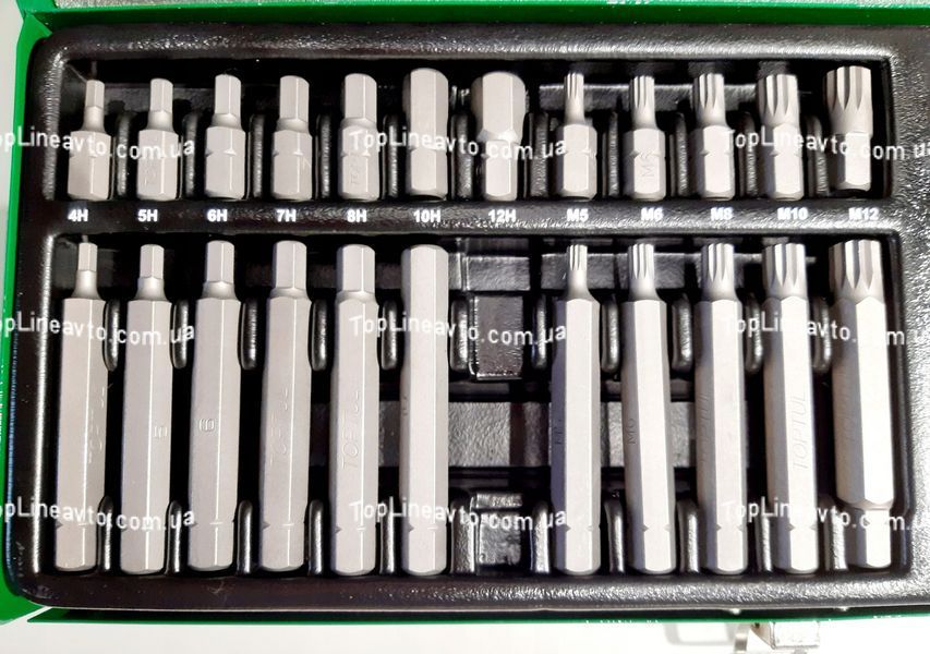 Набор бит TOPTUL 10мм HEX, TORX, SPLINE 40ед. GAAD4002 GAAD4002 фото