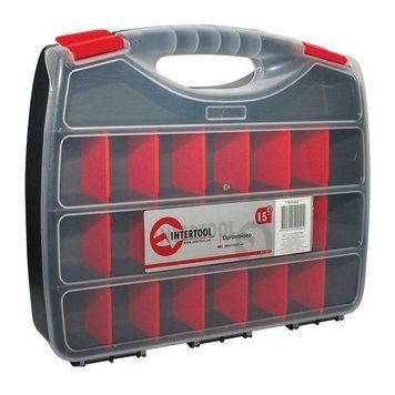Органайзер пластиковий, 15" 380x310x60 мм INTERTOOL BX-4002 BX-4002 фото