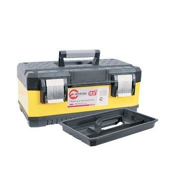 Ящик для інструментів із металевими замками, 19,5" 498x289x222 мм INTERTOOL BX-2019 BX-2019 фото
