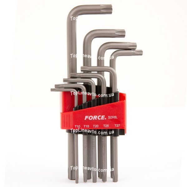 Набір кутових ключів TORX Т10-Т50 9 од. довгих FORCE 5098L F 5098L F фото
