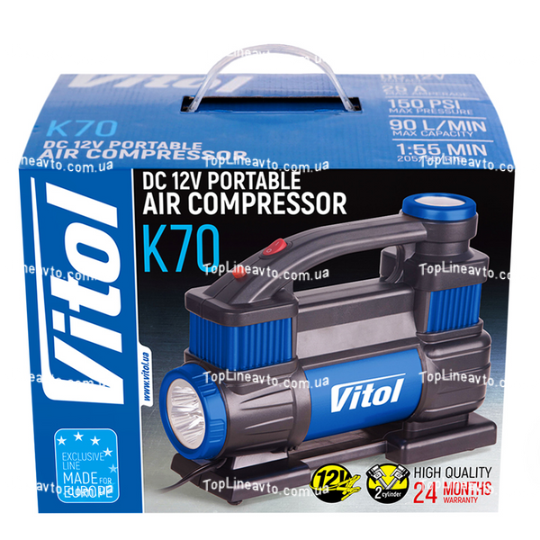 Компрессор автомобильный Vitol К-70 К-70 фото