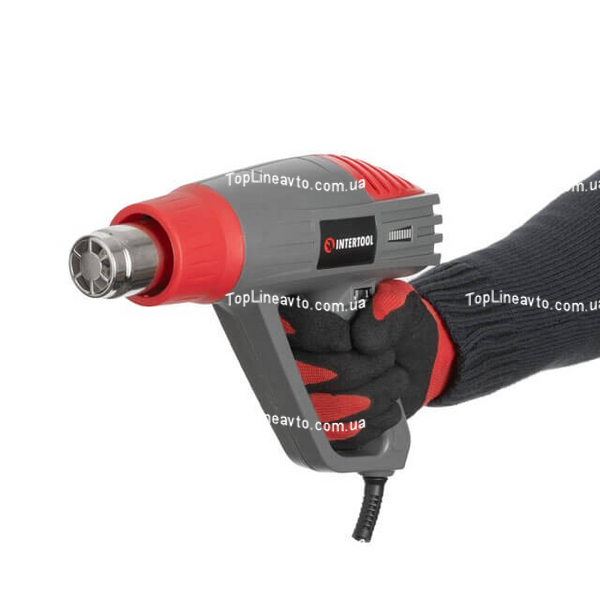 Фен технiчний, 2000 Вт, 3 режими, 60-600 &deg;С, 300-500 л/хв INTERTOOL DT-2420 DT-2420 фото