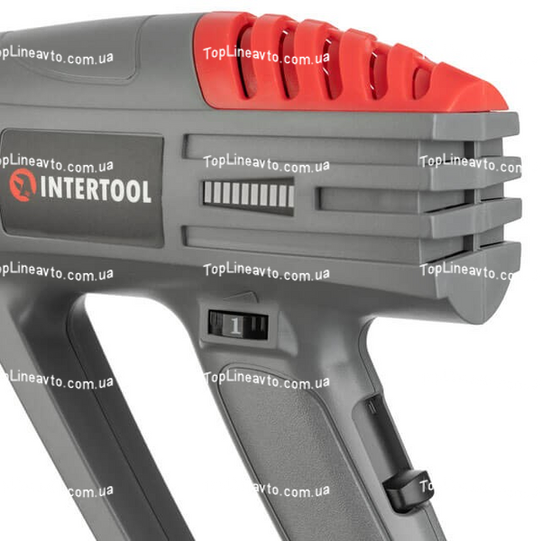 Фен технiчний, 2000 Вт, 3 режими, 60-600 &deg;С, 300-500 л/хв INTERTOOL DT-2420 DT-2420 фото